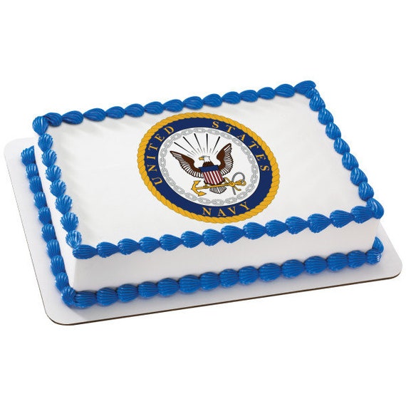 United States Navy Edible Image Navy Cake Topper Etsy