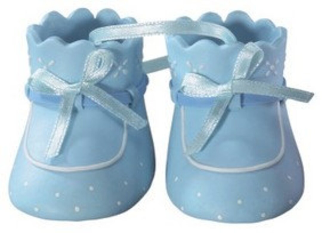 Blue Baby Booties Cake Topper/ Baby Shower Cake Topper/ Blue Baby