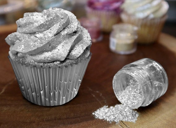 Edible Silver Cake Glitter/silver Food Safe Glitter/ Silver Cake  Shimmer/silver Glitter Decoration/non Toxic Cake Glitter / Cake Glitter -   Israel