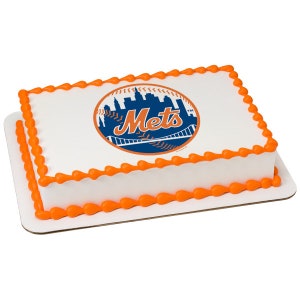 New York Mets Edible Image / New York Mets Baseball Cake Topper / MLB Edible Image Cake Topper