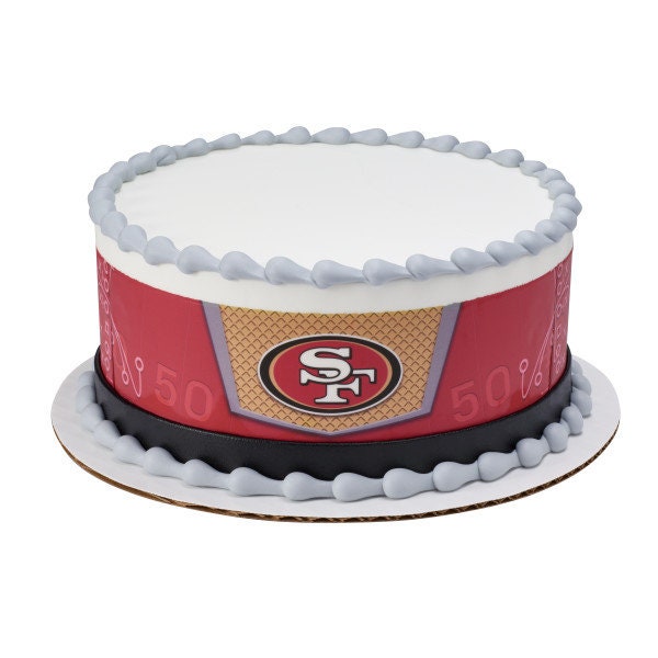 San Francisco 49ers Edible Image Cake Topper Personalized Birthday Sheet  Decoration Custom Party Frosting Transfer Fondant