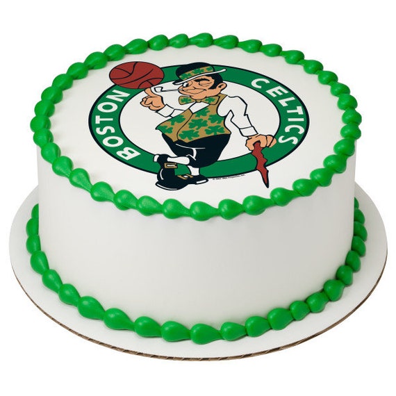 Boston Celtics NBA 7 Inch Edible Image Cake /& Cupcake Toppers// Party Birthday
