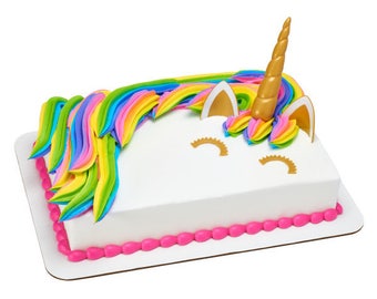 Unicorn Cake Topper Kit/Golden Unicorn Horn Cake Topper Kit/Magic Unicorn Cake Topper Kit/Fantasy Unicorn Cake Topper