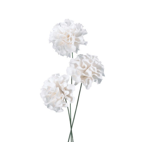 White Carnation Wedding Flower/ 3 Per Package Etsy