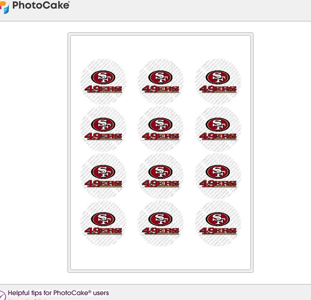 San Francisco 49ers NFL Edible Cake Toppers – Ediblecakeimage