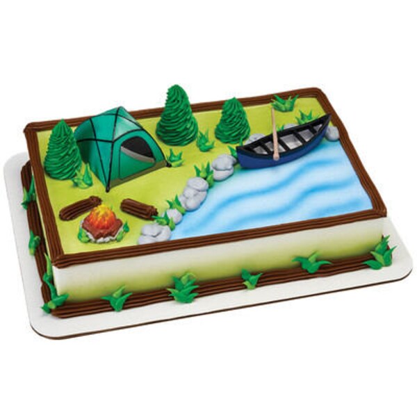 Camping Cake Topper/ Campers  Birthday Cake Topper/ Outdoors Cake Kit/ Camping Cake Kit/ Camping in the Woods Cake Kit Topper