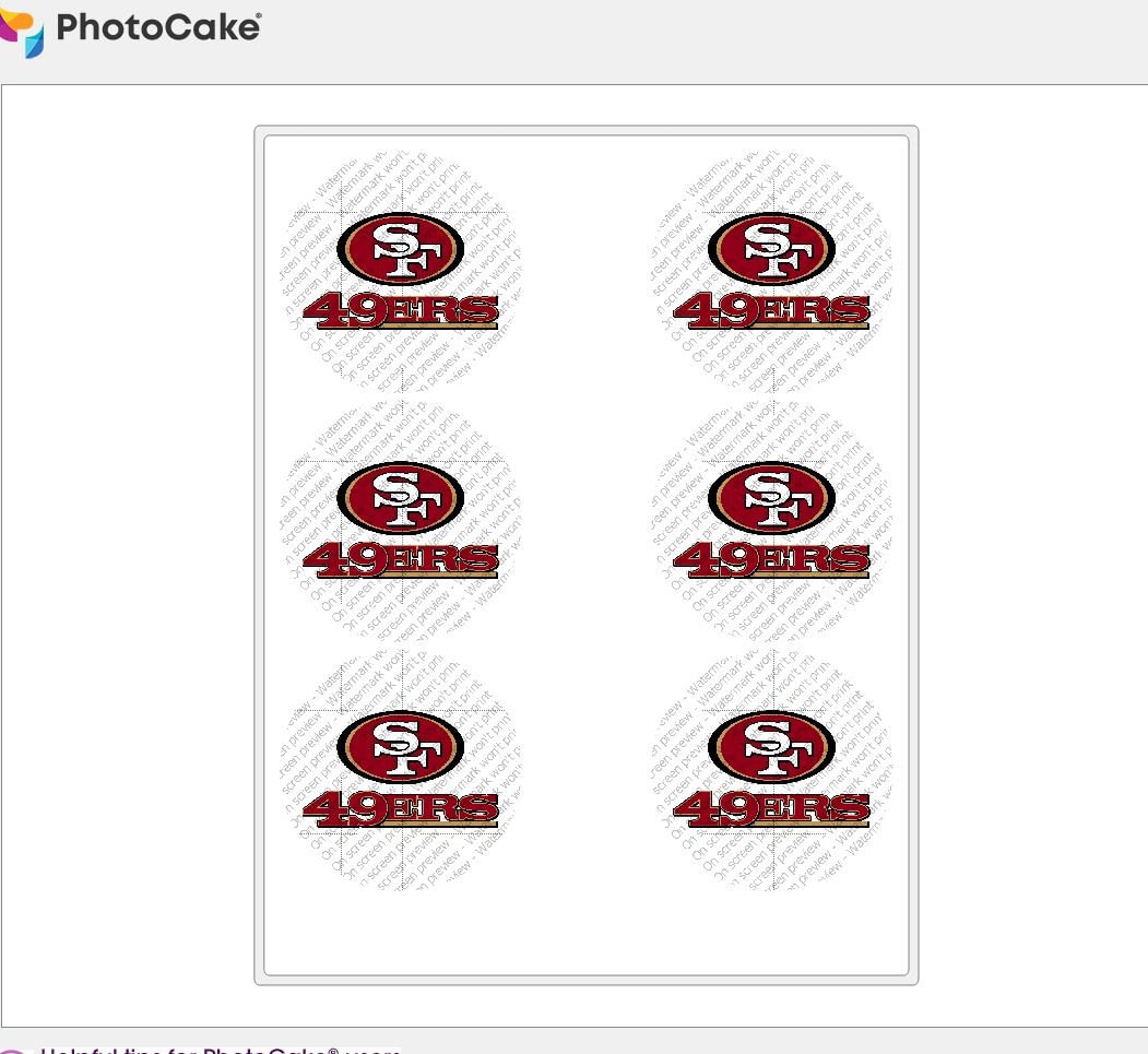 San Francisco 49ers Edible Cupcake Toppers (12 Images) Cake Image Icin -  PartyCreationz