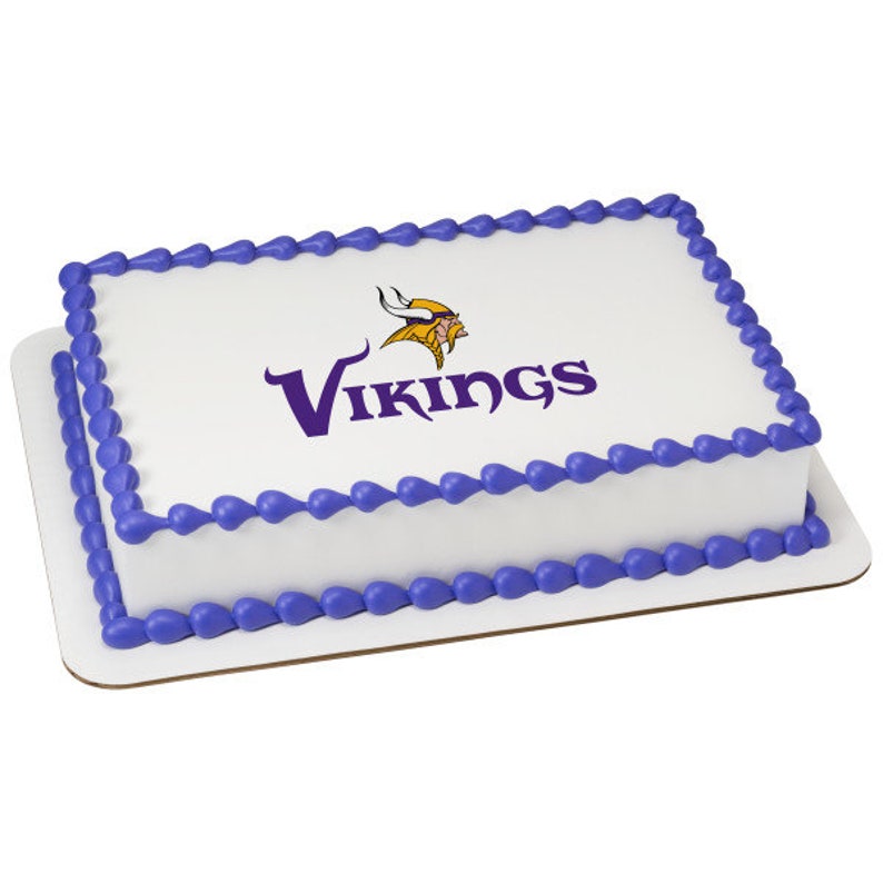 Minnesota Vikings Edible Image/Minnesota Vikings Cake Topper / NFL Edible Image Cake Topper/Football Cake Topper image 1
