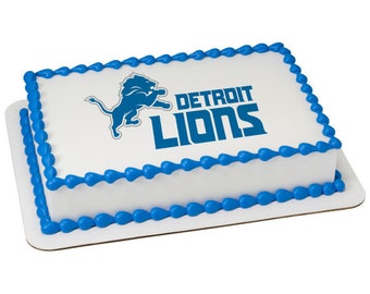 Detroit Lions Edible Image/Detroit Lions Cake Topper / NFL Edible Image Cake Topper/Football Cake Topper