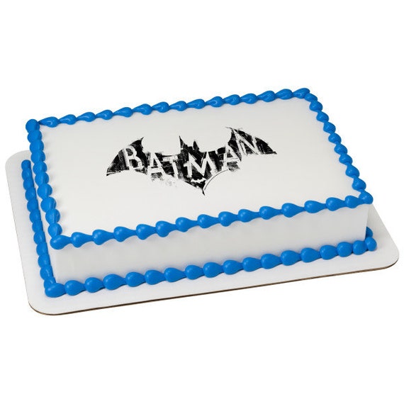Batman Edible Image Batman Cake Topper Etsy