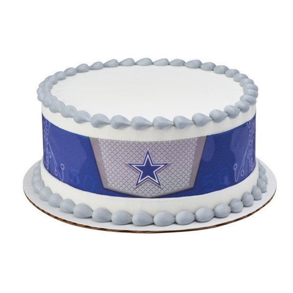 Dallas Cowboys Edible Image Dallas Cowboys Cake Topper Nfl Etsy