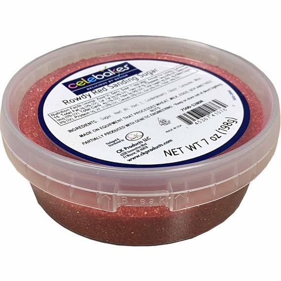 Red Sanding Sugar 7 Oz Tub/edible Red Dipping and Sanding Sugar 7 Oz  Tub/celebakes Red Sanding Sugar 7 Oz -  Sweden