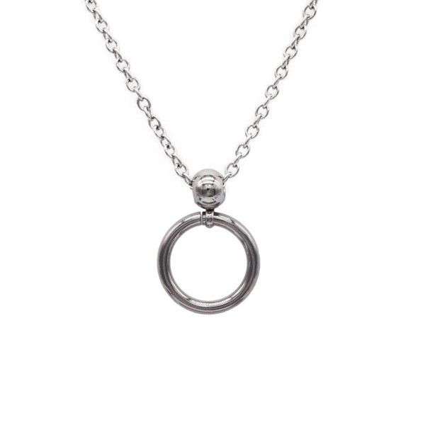 24/7 wear O Ring Discreet Minimalist 316L Surgical Stainless Steel Locking BDSM Slave Submissive Sub Pet Bondage Day Collar Necklace ToBeHis