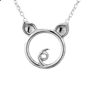 24/7 Wear Pig piggy Pet Play Locking BDSM O Ring 925 Sterling Silver Hypoallergenic Slave Sub Necklace Day Collar ToBeHis® image 1