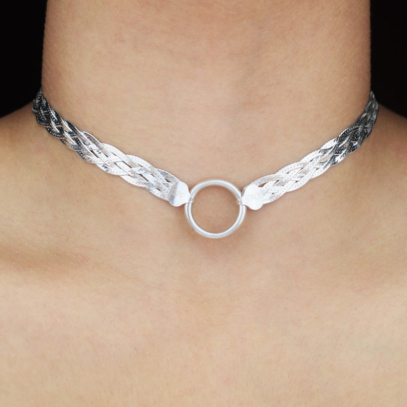 Vine Motif Sterling Silver Hand Sculpted Ultra Discreet BDSM