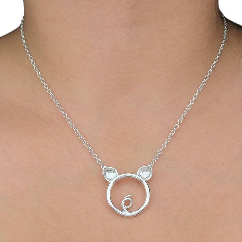 24/7 Wear Pig piggy Pet Play Locking BDSM O Ring 925 Sterling Silver Hypoallergenic Slave Sub Necklace Day Collar ToBeHis® image 3