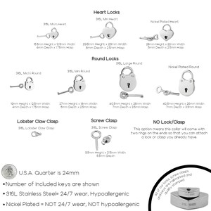 24/7 Wear Solid 316L Hypoallergenic Stainless Steel O Ring Locking BDSM Slave Submissive Sub Pet Babygirl Day Collar Screw Lock ToBeHis® image 3