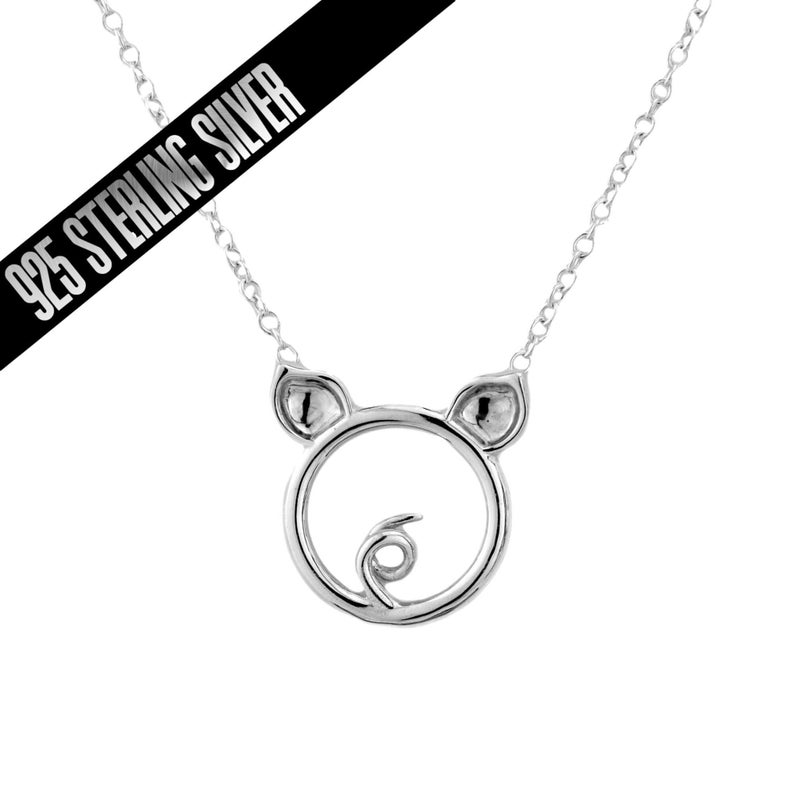 24/7 Wear Pig piggy Pet Play Locking BDSM O Ring 925 Sterling Silver Hypoallergenic Slave Sub Necklace Day Collar ToBeHis® image 1