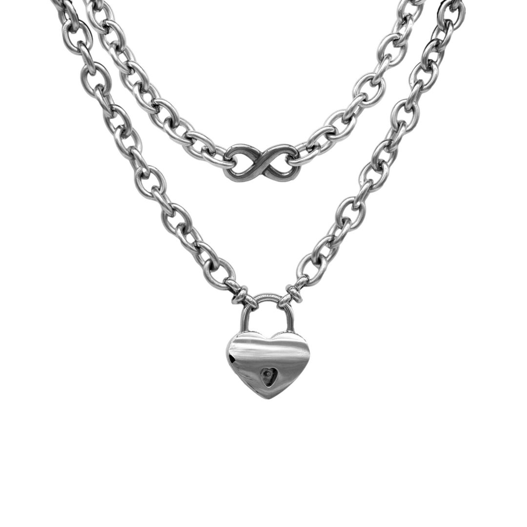 2 COLLARS IN 1 forever 24/7 Wear Reversible 316L Stainless Steel