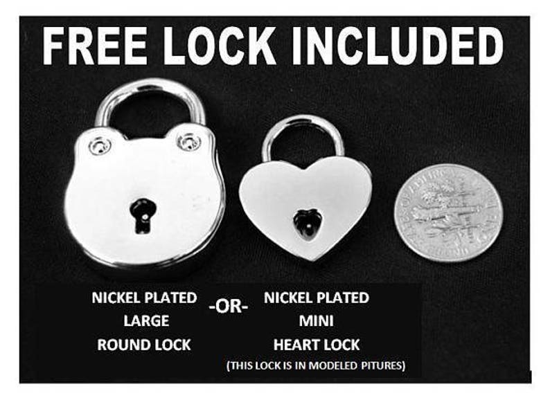 ULTRA DiSCREET Solid 925 Sterling Silver Hypoallergenic FUNCTIONING Locking All Heart Heart BDSM Bondage Sub Submissive Pet Day Collar /& Key
