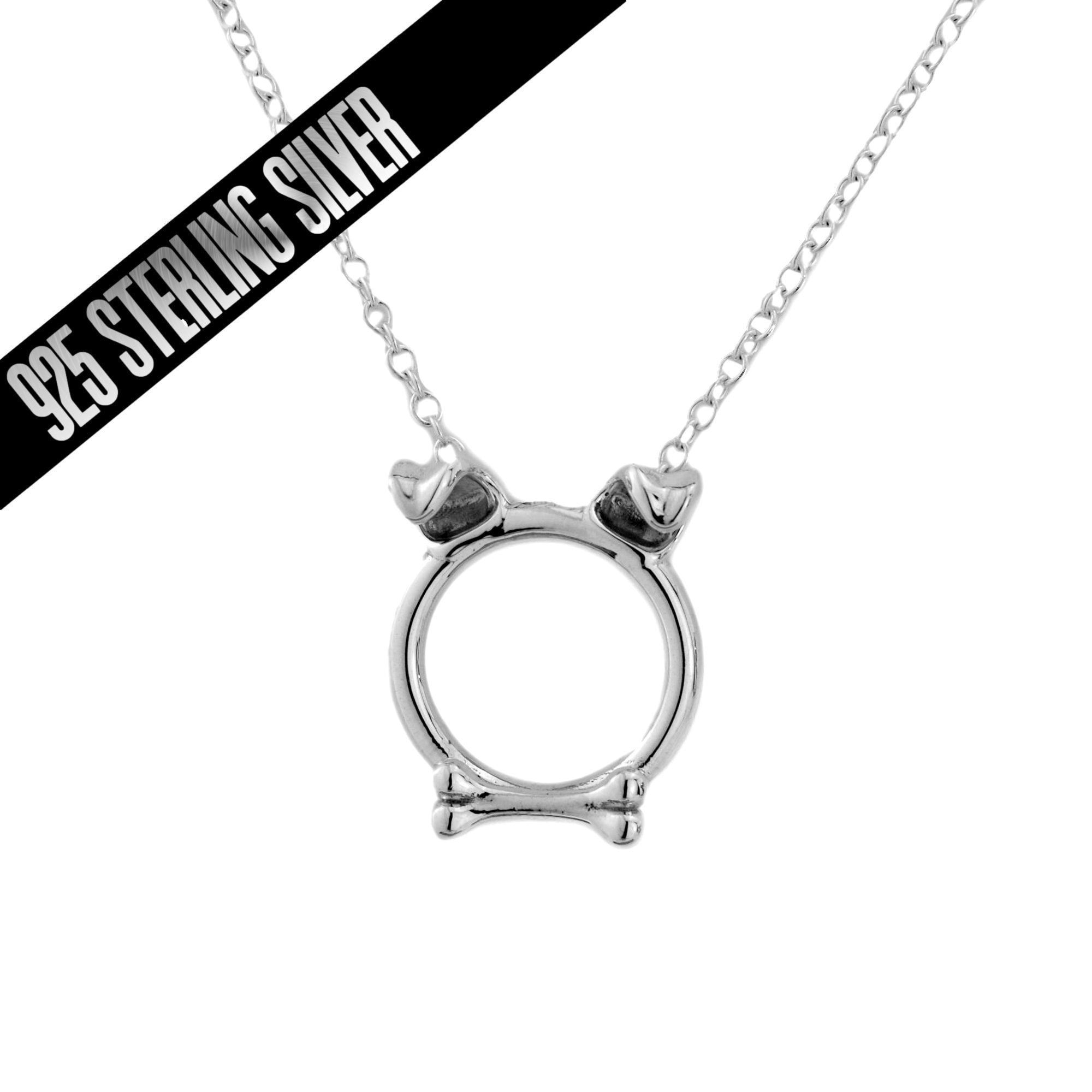 FREE ENGRAVING! 24/7 Wear Puppy Dog Pup Pet Locking BDSM O Ring 925 Sterling Silver Hypoallergenic Slave Sub Necklace Day Collar ToBeHis®