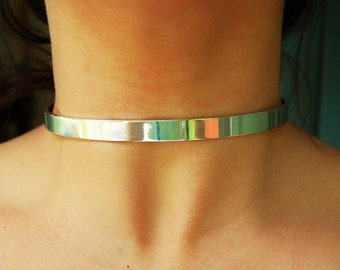 HEAVY LARGE Solid 925 Sterling Silver Seamless Neck Cuff Locking BDSM Slave Submissive Sub Pet Babygirl Bondage Day Collar ToBeHis