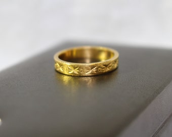 Stunning Gold Ring 24 Carat beautifully hand made Vintage Pure gold Jewellery / Engagement ring