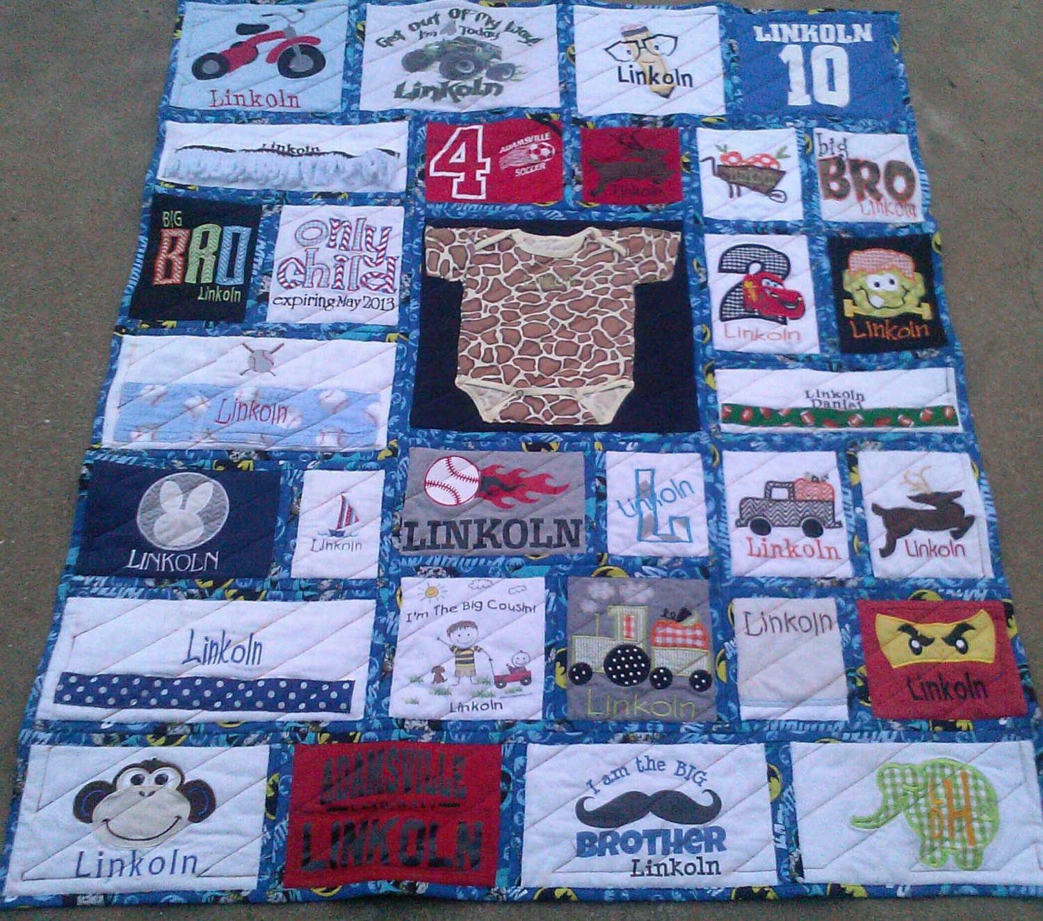 Baby Clothes Quilt/memory Quilt/kids Quilt/boys Clothes/girl Clothes/quilt Made With Baby
