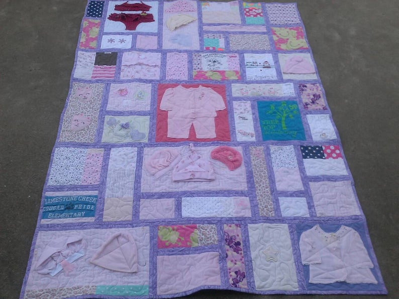 Baby Clothes Quilt/memory Quilt/kids Quilt/boys Clothes/girl Clothes