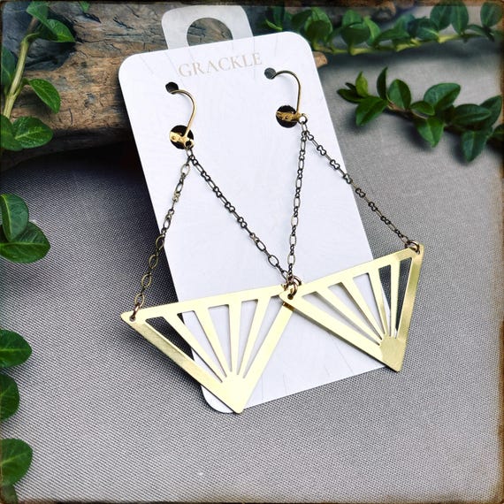 Brass Sunshine Earrings