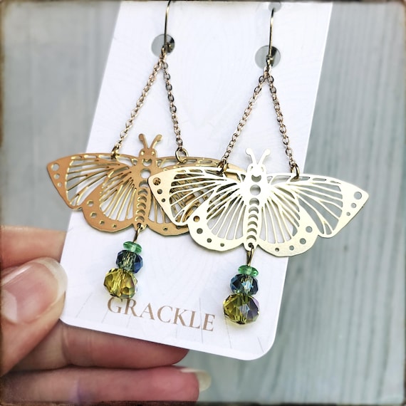 Evergreen Butterfly Earrings