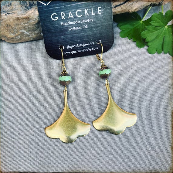 Ginkgo Leaf Earrings