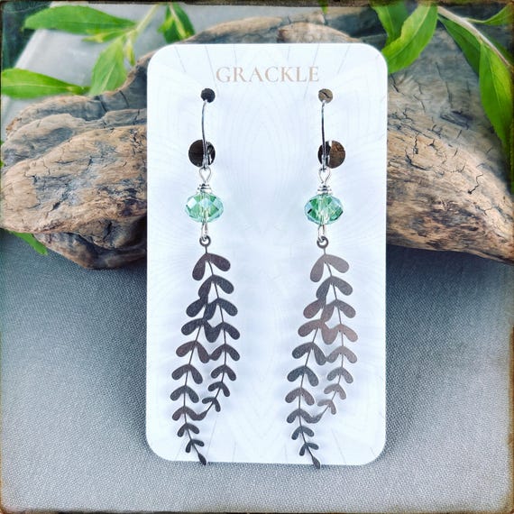 Sage Hanging Vine Earrings