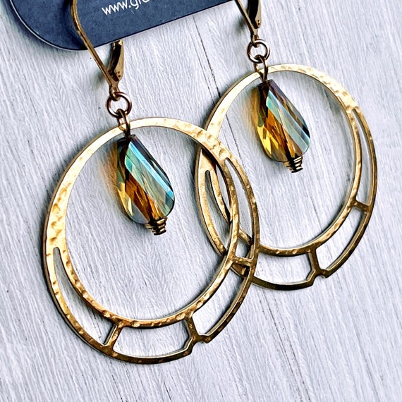 Fiona Amber Earrings