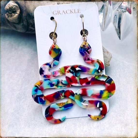 Confetti Serpent Earrings