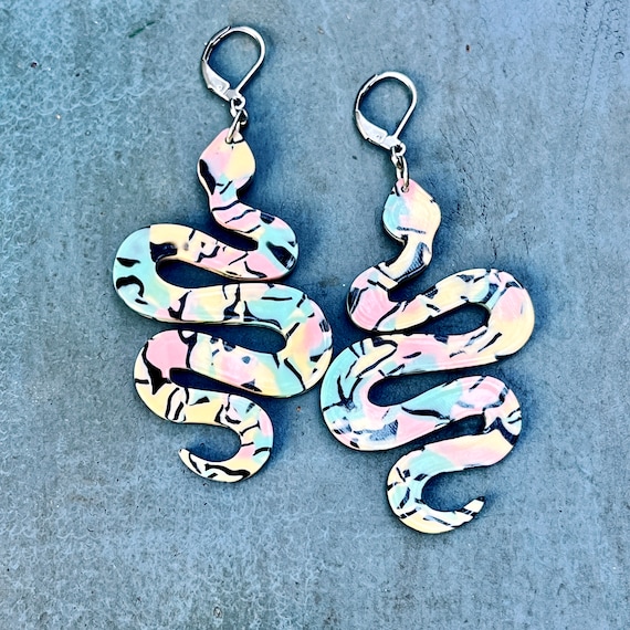 Mixtape Snake Earrings