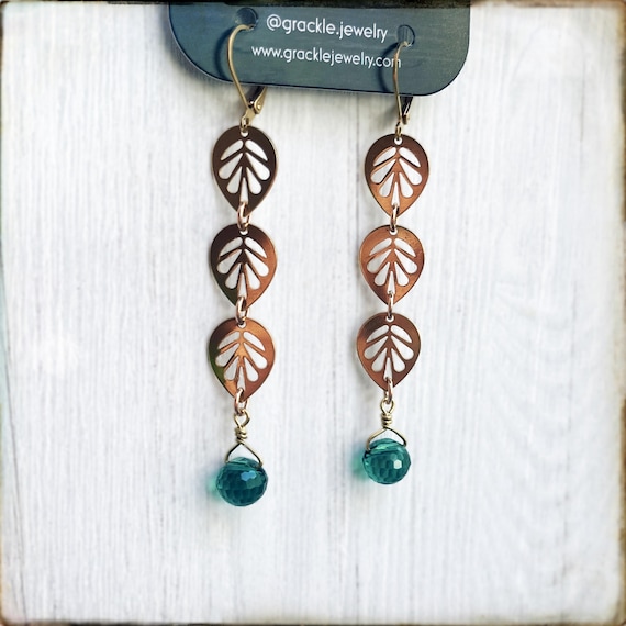 Green with Ivy Earrings