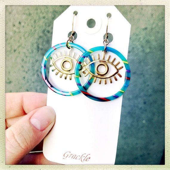 Blue Eyes Hoops