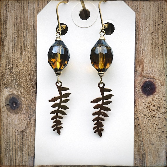 Smoky Fern Earrings