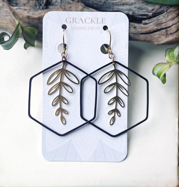 Nyesha Hexagon Earrings