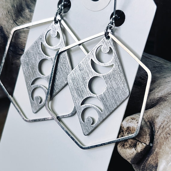 Silver Luna Hexagons