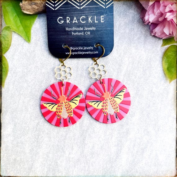 Bee Hive Queen Earrings