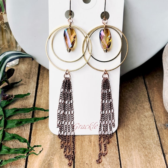 Honey Chain Hoops