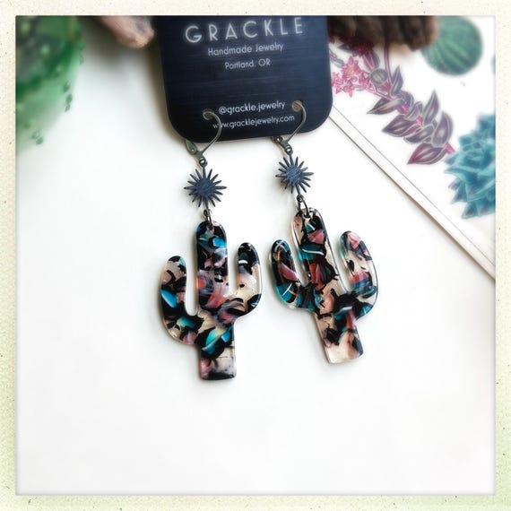 Winter Cactus Earrings