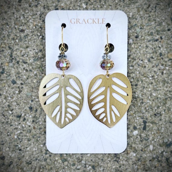 Willa Winter Leaf Earrings