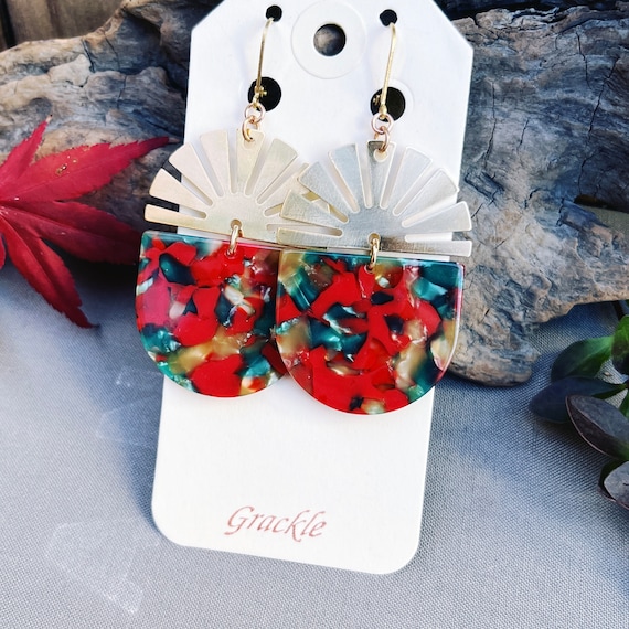 Poinsettia Earrings