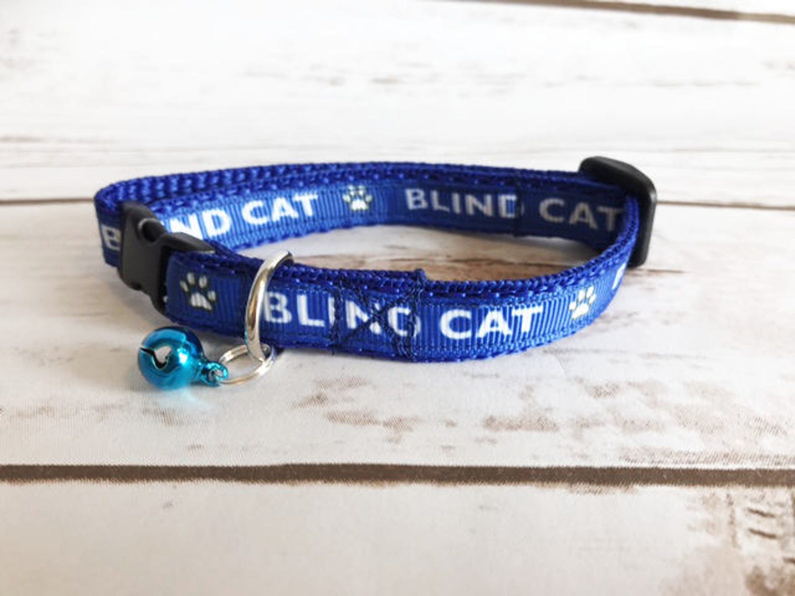 BLIND CAT choice of Colours & Collar Fastening Ribbon Kitten Etsy UK