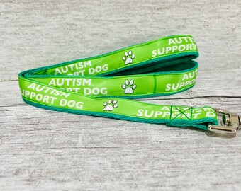 Autismus Service Dog Hundeleinen-Hülle – Rote Warnbrosche Mit Aufdruck, 22 Cm, Maschinenwaschbar