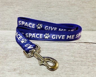 Give Me Space Dog Lead - Reactive Alert Leash, Nervous Warning Handmade UK