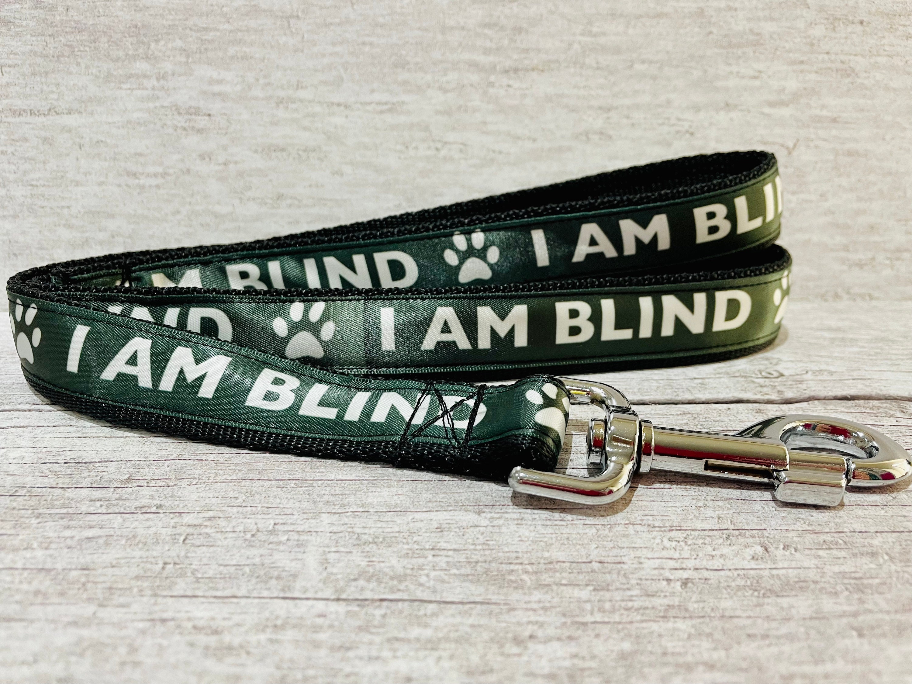 Hundeleine Für Blinde Hunde – Mit Aufschrift „Careful I'm Blind“, 150 Cm, Gelb, Aus Robustem Polyester